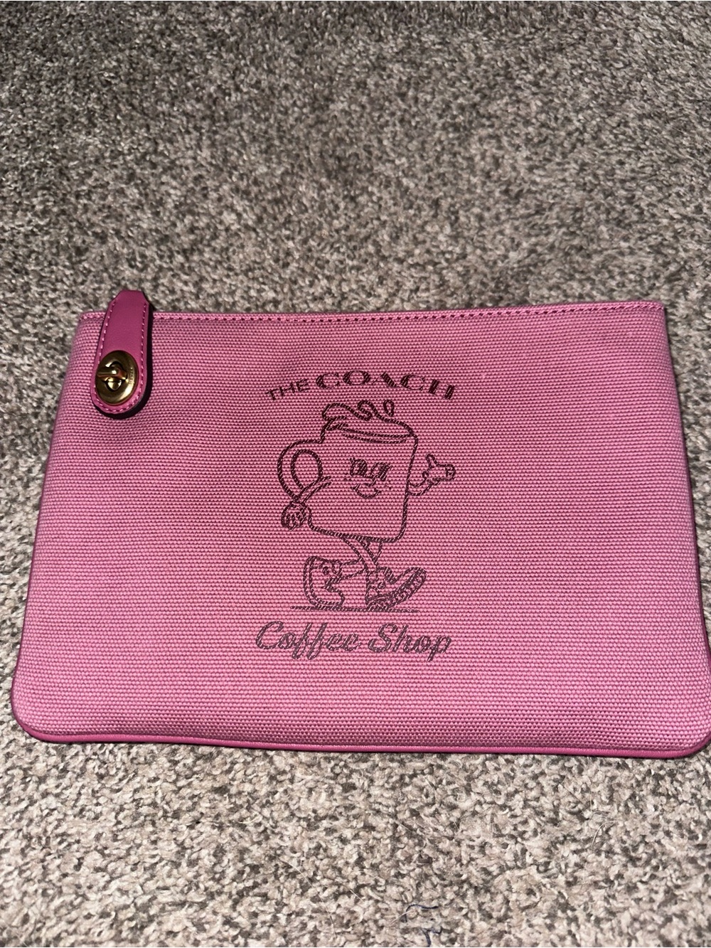 Coach Pink 'Coffee Shop' Tote with Matching Wristlet and Pouch - Picture 2 of 15